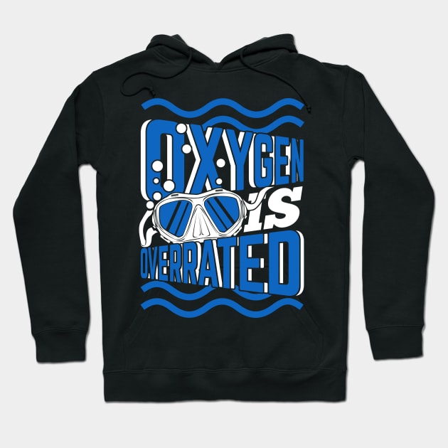 Oxygen Is Overrated Funny Swimming Swimmer Gift Hoodie by Dolde08